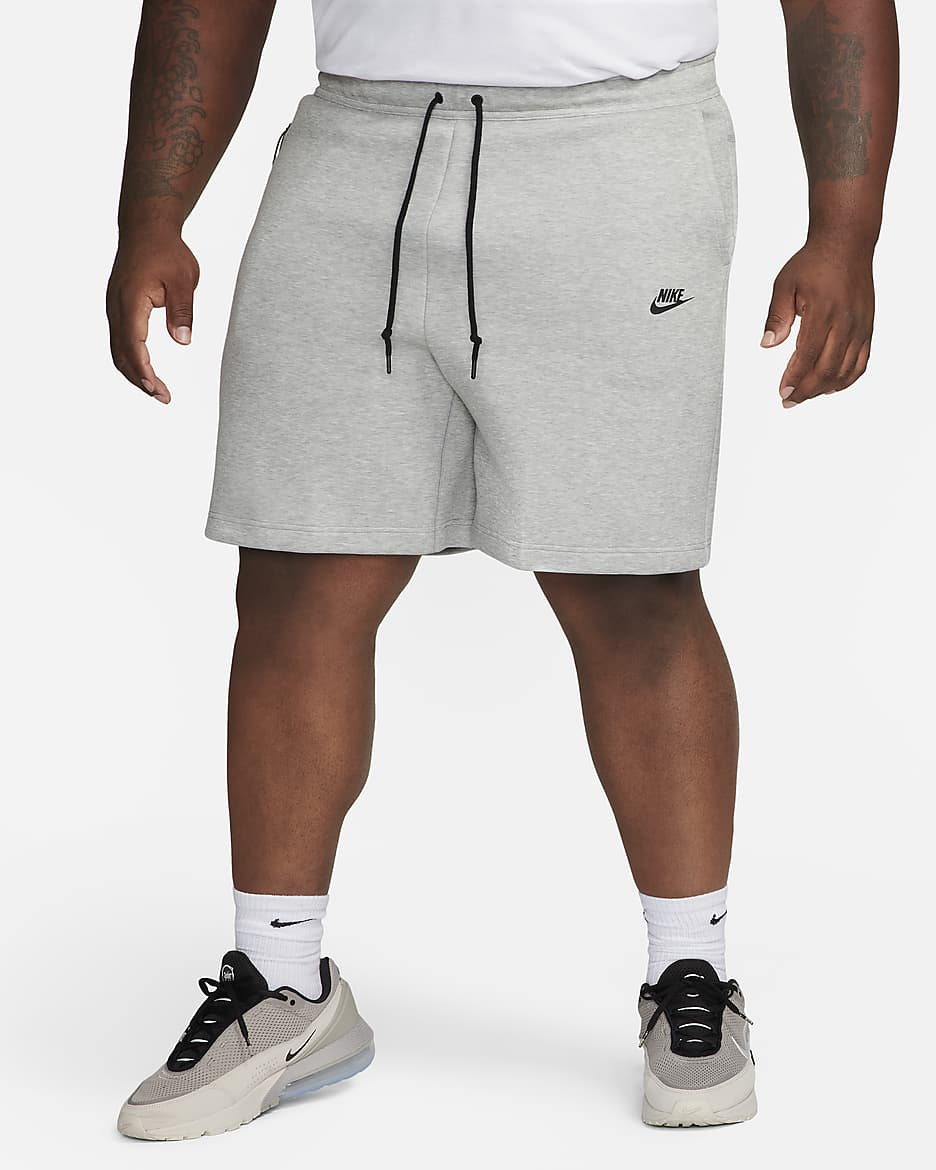 Mens grey nike fleece shorts sale